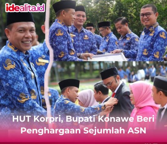 HUT Korpri, Bupati Konawe Beri Penghargaan Sejumlah ASN
