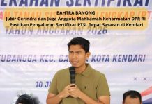 Wakil Ketua Komisi II DPR RI Bahtra, Kawal dan Pastikan Penyaluran Sertipikat PTSL di Kendari Tepat Sasaran